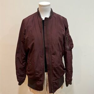 American Eagle Outfitters Maroon Bomber Jacket